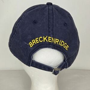 breckenridge Navy Baseball Cap with Yellow Arch Embroidery